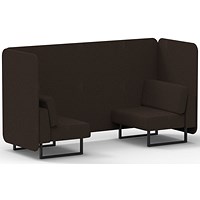 Brixworth 2 Seater Bench Booth, Black Legs, Synergy Fabric, Wed Panels And Sofa