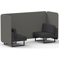 Brixworth 2 Seater Bench Booth, Black Legs, X2 Fabric, Number Panels And Arithmetic Sofa