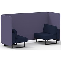 Brixworth 2 Seater Bench Booth, Black Legs, Synergy Fabric, Order Panels And Alike Sofa