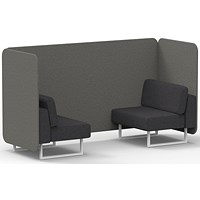 Brixworth 2 Seater Bench Booth, White Legs, X2 Fabric, Number Panels And Arithmetic Sofa