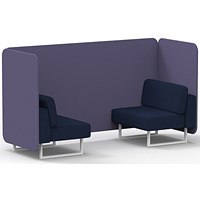 Brixworth 2 Seater Bench Booth, White Legs, Synergy Fabric, Order Panels And Alike Sofa