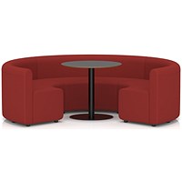 Mawsley Modular Seating Set Circular Sofa, Low Back, With Black Table, Era - Extent
