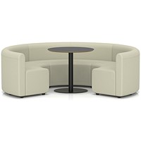 Mawsley Modular Seating Set Circular Sofa, Low Back, With Black Table, Era - Futurist