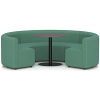 Mawsley Modular Seating Set Circular Sofa, Low Back, With Black Table, Era - Rest