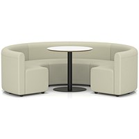 Mawsley Modular Seating Set Circular Sofa, Low Back, With White Table, Era - Futurist