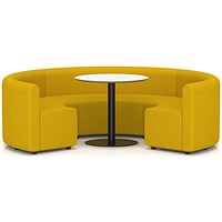Mawsley Modular Seating Set Circular Sofa, Low Back, With White Table, Era - Occasion