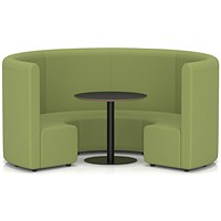 Mawsley Modular Seating Set Circular Sofa, High Back, With Black Table, Era - Endurance
