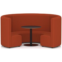 Mawsley Modular Seating Set Circular Sofa, High Back, With Black Table, Era - Experience