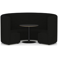Mawsley Modular Seating Set Circular Sofa, High Back, With Black Table, Era - Forward
