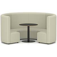 Mawsley Modular Seating Set Circular Sofa, High Back, With Black Table, Era - Futurist