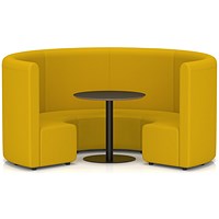 Mawsley Modular Seating Set Circular Sofa, High Back, With Black Table, Era - Occasion