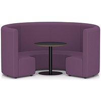 Mawsley Modular Seating Set Circular Sofa, High Back, With Black Table, Era - Prime