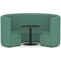 Mawsley Modular Seating Set Circular Sofa, High Back, With Black Table, Era - Rest