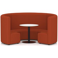 Mawsley Modular Seating Set Circular Sofa, High Back, With White Table, Era - Experience