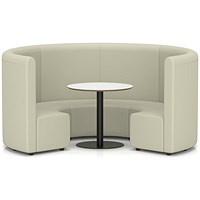 Mawsley Modular Seating Set Circular Sofa, High Back, With White Table, Era - Futurist