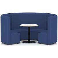 Mawsley Modular Seating Set Circular Sofa, High Back, With White Table, Era - Perennial