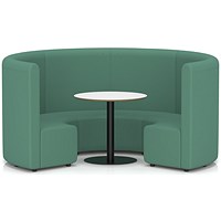Mawsley Modular Seating Set Circular Sofa, High Back, With White Table, Era - Rest