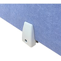 5 Star PET Desk Edge Clamp Screen Holder, For Deskmount Screen, White, Pack of 2