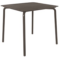 Lark Square Slatted Table Aluminium Charcoal