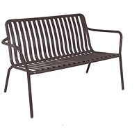 Lark Two Seater Low Bench Aluminium Charcoal