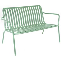 Lark Two Seater Low Bench Aluminium Fair Green