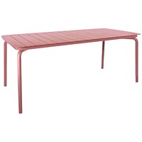 Lark Rectangular Slatted Table 1806mm Aluminium Brick Dust