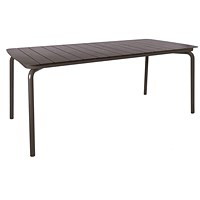 Lark Rectangular Slatted Table 1806mm Aluminium Charcoal