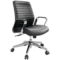 Slate Executive Chair with Fixed Arms Black/Chrome CH8111BKND