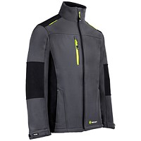 Flex Softshell Two-Tone Jacket, Grey & Black, 2XL Flex Softshell Two-Tone Jacket, Grey & Black, 2XL