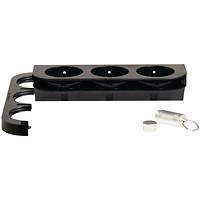 M System Black Triple Bracket (Pack of 2)