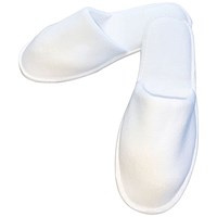Economy Poly Velour Slipper in Paper Bags, Closed Toe, 30cm, Dot Sole, Pack of 100