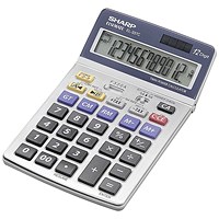 Sharp Semi-Desktop Tax Calculator 12-digit EL-337C