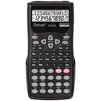 Rebell 2-Line Scientific Calculator, Battery Powered, Black