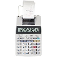 Sharp EL1750V Desktop Printing Calculator, 12 Digit, 2 Colour Printing, Grey