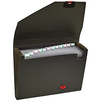 Snopake Reborn Organiser 13-Part A4 Polypropylene Black