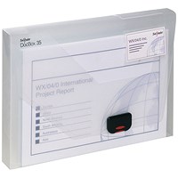 Snopake Document Box, 35mm Spine, A4, Clear Snopake Document Box, 35mm Spine, A4, Clear