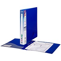 Snopake Ring Binder, A4, 2 O-Ring, 25mm Capacity, Electra Blue, Pack of 10