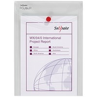Snopake A5 Polyfile Wallet, Portrait, Clear, Pack of 5