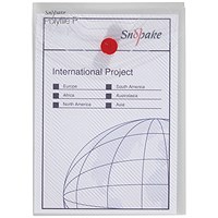 Snopake A6 Portrait Polyfile Popper Wallets, Clear, Pack of 5