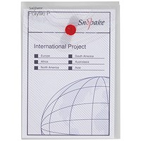 Snopake A6 Polyfile Wallet, Portrait, Clear, Pack of 5