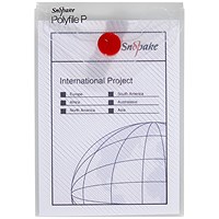 Snopake A7 Polyfile Wallet, Portrait, Clear, Pack of 5