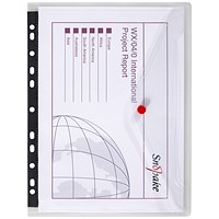 Snopake A4 PolyFiles Ring Binder Wallets, 180 Micron, Side Opening, Pack of 5 Snopake A4 PolyFiles Ring Binder Wallets, 180 Micron, Side Opening, Pack of 5