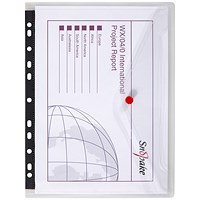 Snopake A4 PolyFiles Ring Binder Wallets, 180 Micron, Side Opening, Pack of 5