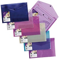 Snopake Polyfile A4 Lite, Assorted, Pack of 5