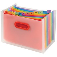 Snopake Rainbow Desk Expander, 13 Part, A4, Multicoloured