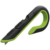 Slice Auto Retractable Box Cutter, Green and Black