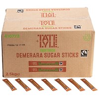 Everyday Fairtrade Brown Sugar Sticks, Pack of 1000