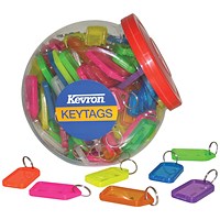 Kevron Plastic Clicktag Key Tag Large Assorted Tub (Pack of 70) ID30AC70