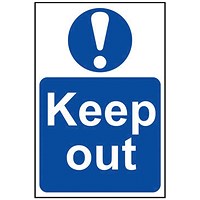 Spectrum Industrial Keep Out S/A PVC Sign 400x600mm