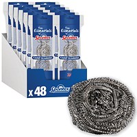 Spontex Tough Metal Scourer x4 Scourers Pack of 12 19500134